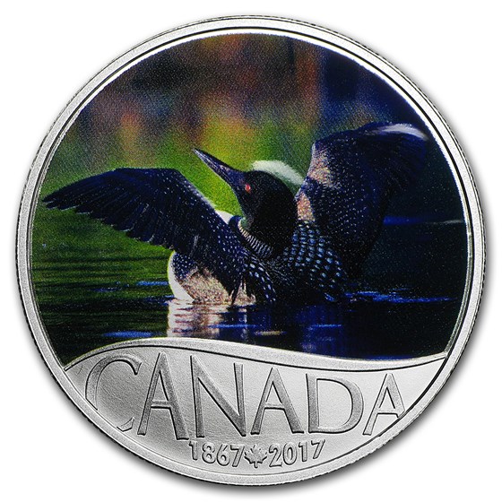 2017 Canada 1/2 oz Silver $10 Celebrating Canada's 150th: Loon 2017 Canada 1/2 oz Silver $10 Celebrating Canada's 150th: Loon